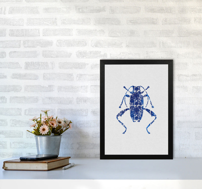 Blue Beetle IV Print By Orara Studio Animal Art Print A3 White Frame