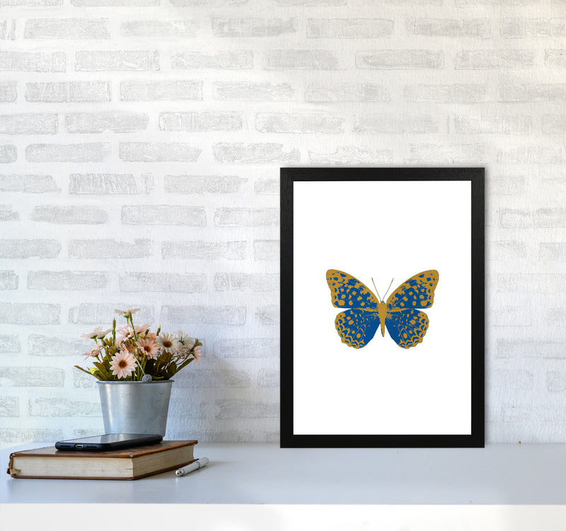 Blue Butterfly Print By Orara Studio Animal Art Print A3 White Frame