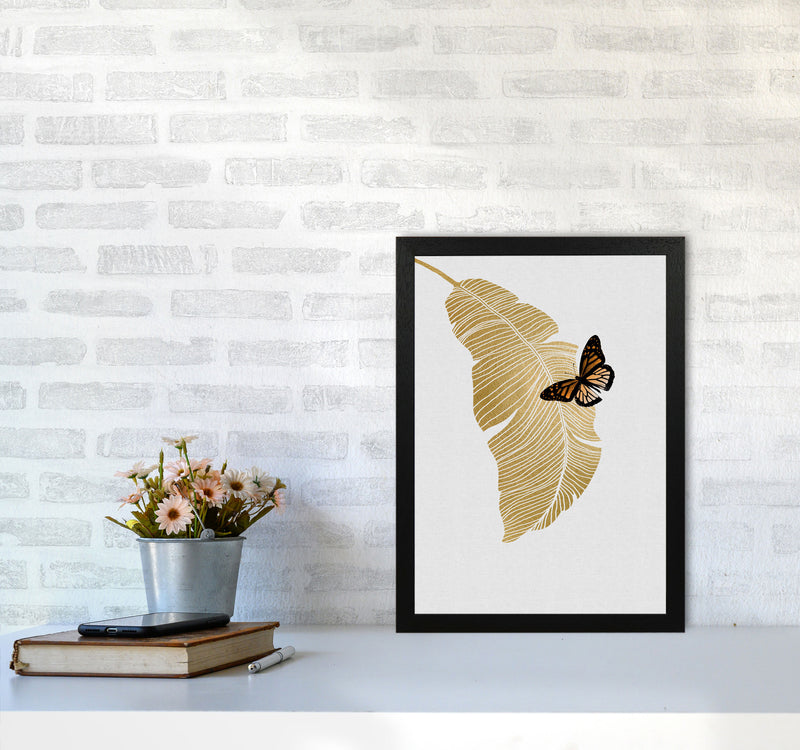 Butterfly & Palm Leaf Print By Orara Studio A3 White Frame