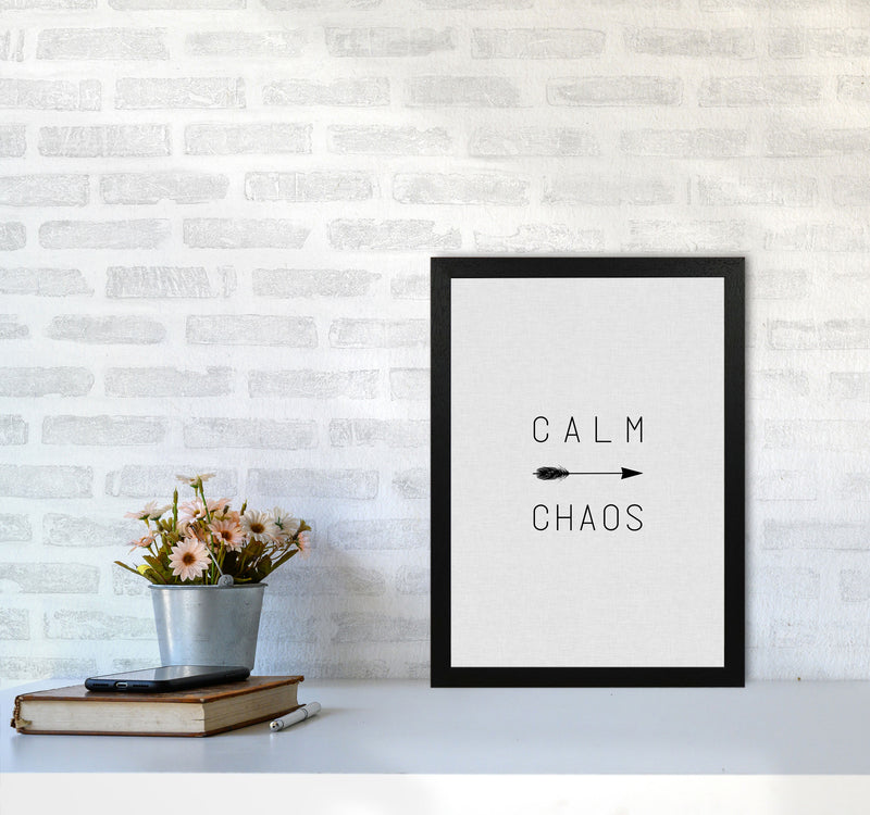 Calm Chaos Arrow Quote Print By Orara Studio A3 White Frame