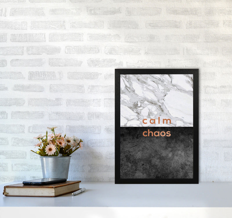 Calm Chaos Marble Quote Print By Orara Studio A3 White Frame