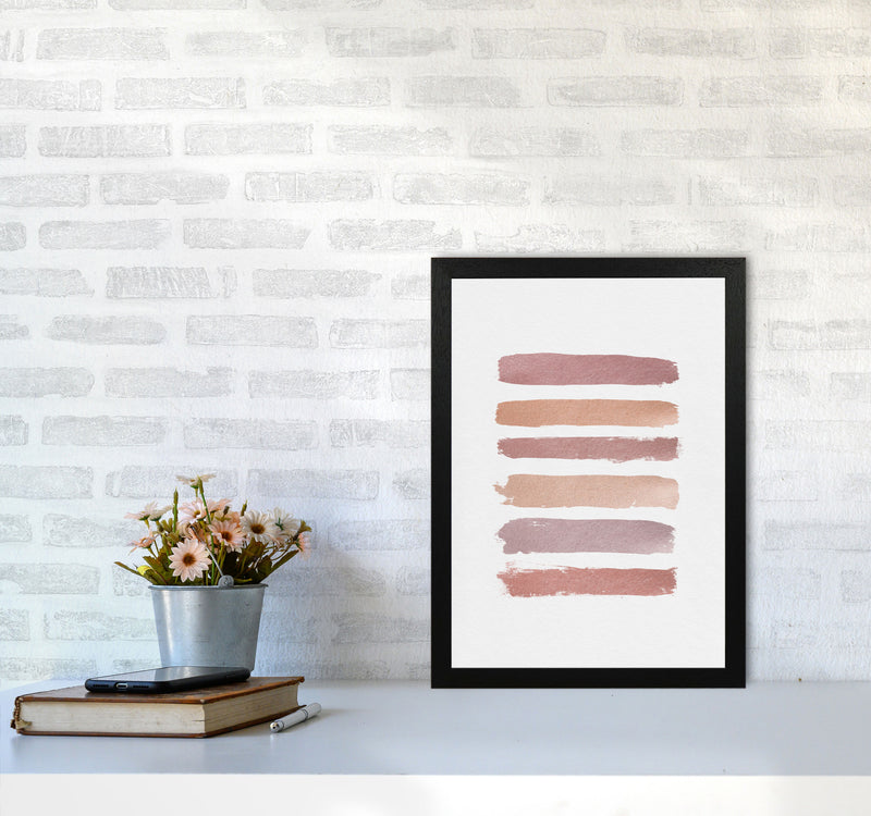 Dusty Rose Stripes Print By Orara Studio A3 White Frame