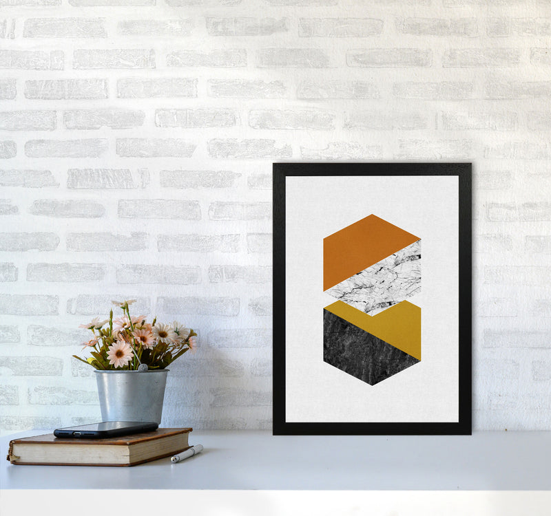 Geometric Hexagons Print By Orara Studio A3 White Frame