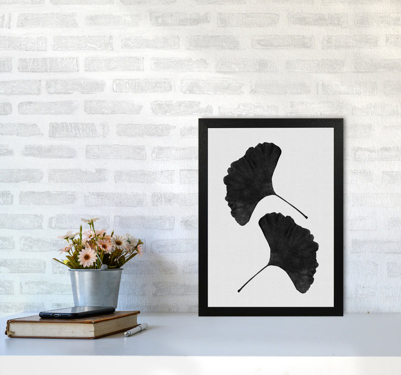 Ginkgo Leaf Black & White II Print By Orara Studio A3 White Frame
