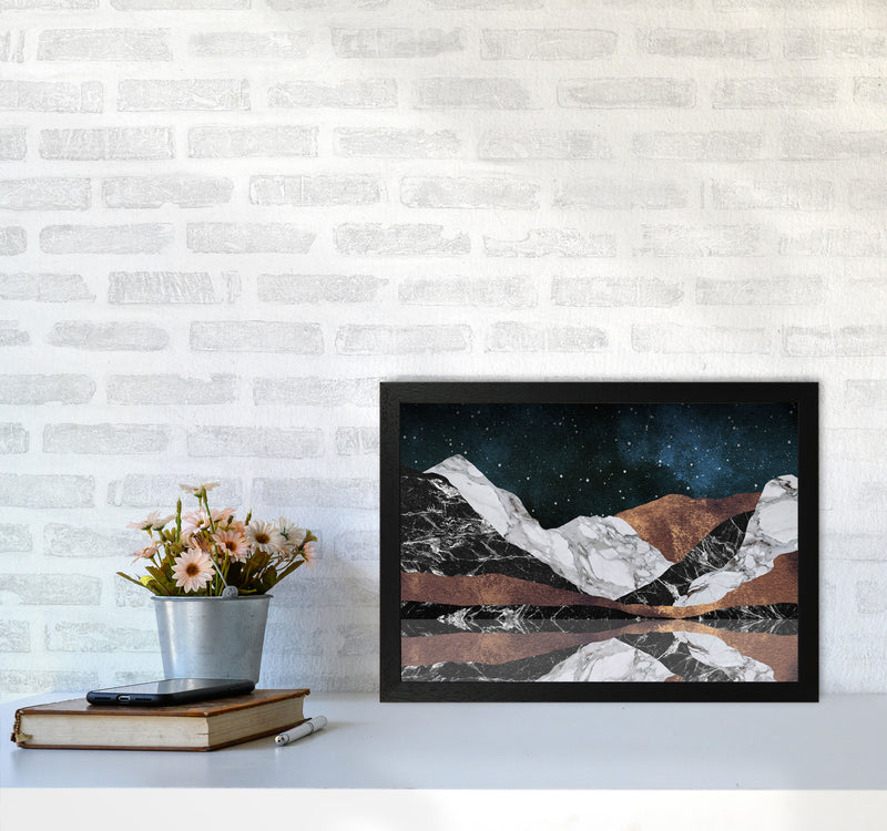 Landscape Mountains Print By Orara Studio, Framed Botanical & Nature Art Print A3 White Frame