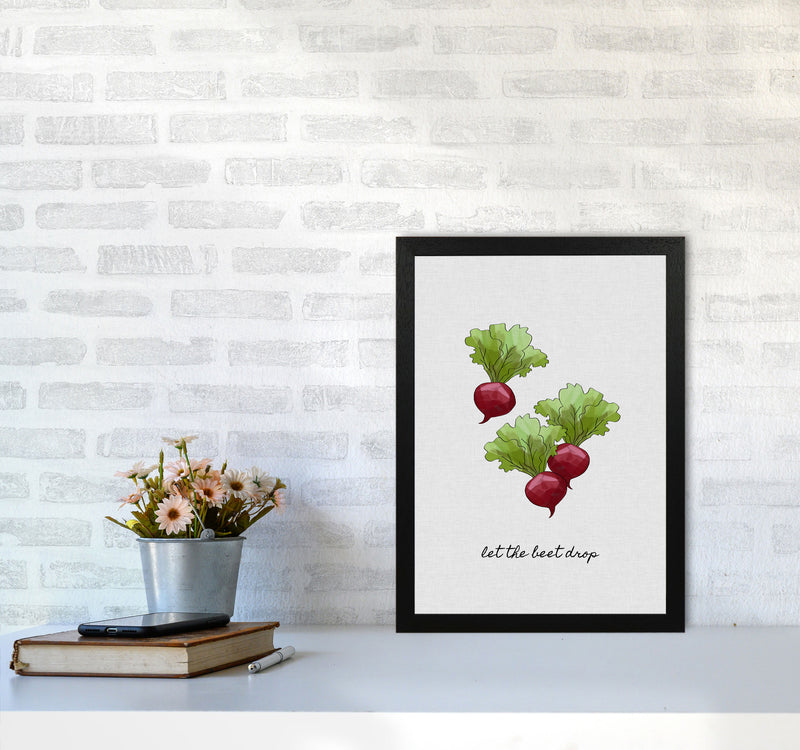 Let The Beet Drop Print By Orara Studio, Framed Kitchen Wall Art A3 White Frame