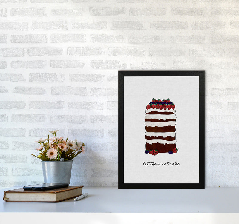 Let Them Eat Cake Print By Orara Studio, Framed Kitchen Wall Art A3 White Frame