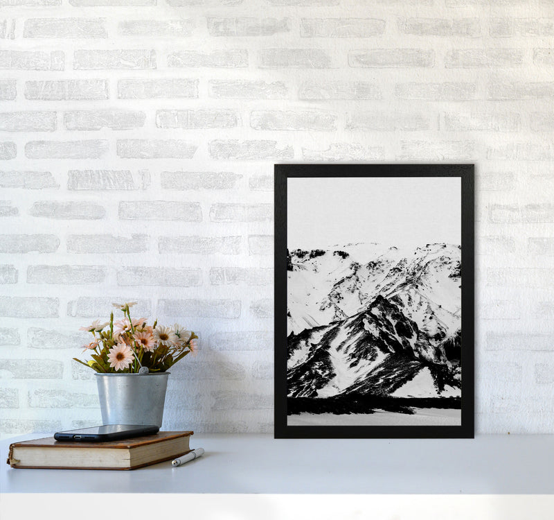 Minimalist Mountains Print By Orara Studio, Framed Botanical & Nature Art Print A3 White Frame