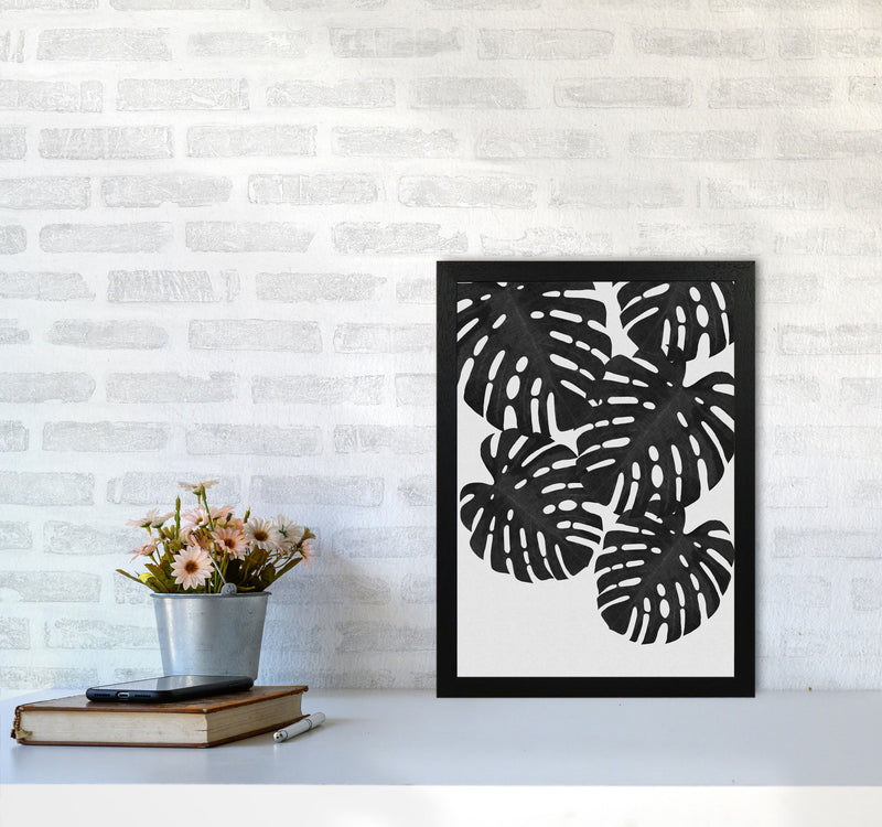 Monstera Black & White I Print By Orara Studio A3 White Frame