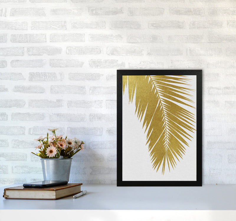 Palm Leaf Gold I Print By Orara Studio, Framed Botanical & Nature Art Print A3 White Frame