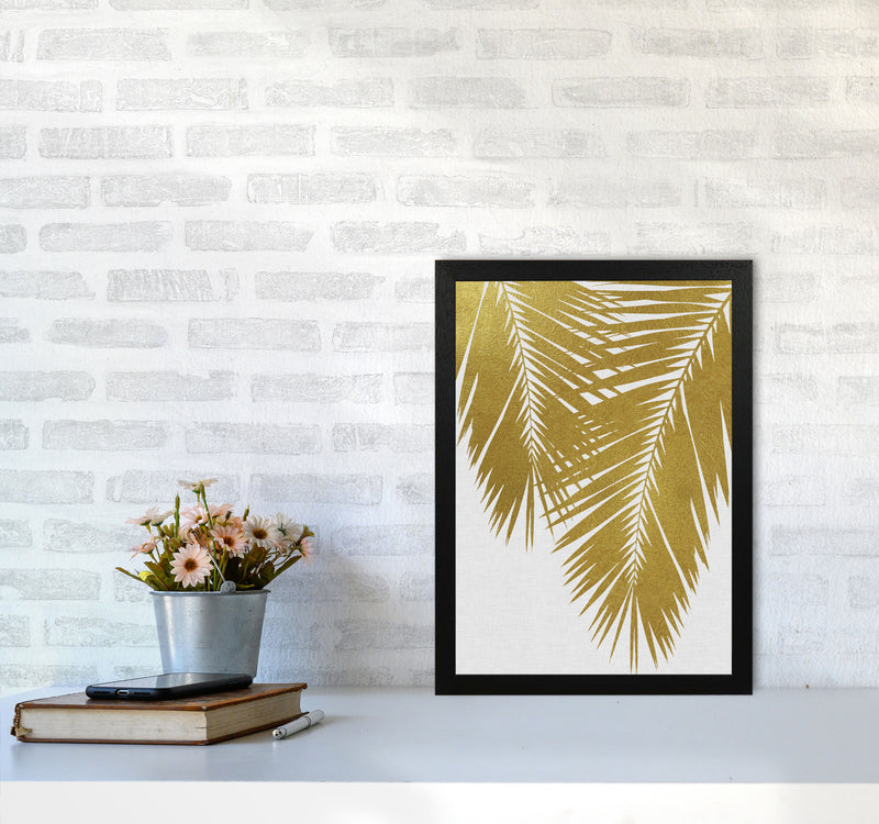 Palm Leaf Gold II Print By Orara Studio, Framed Botanical & Nature Art Print A3 White Frame