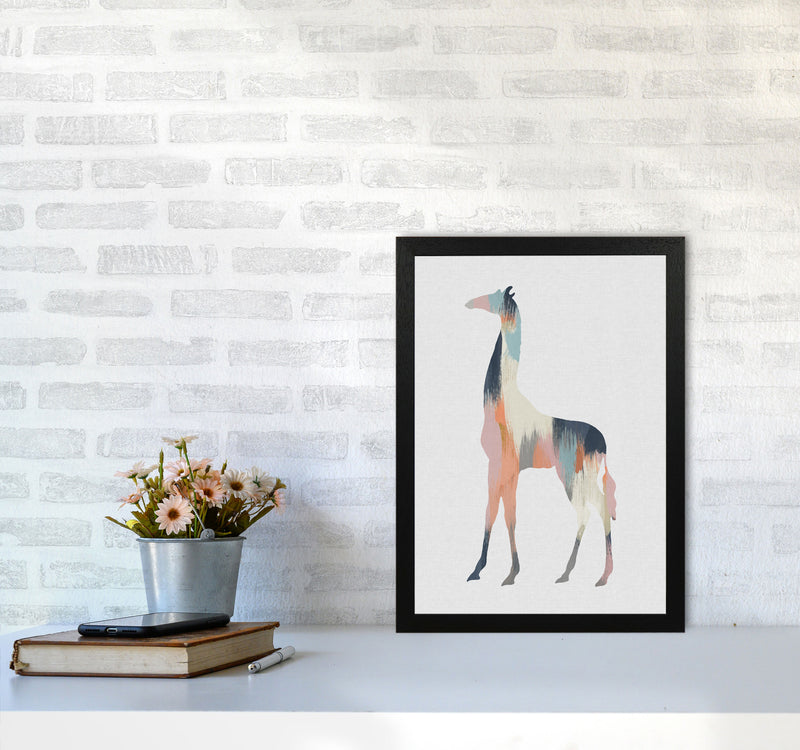 Pastel Giraffe Print By Orara Studio Animal Art Print A3 White Frame