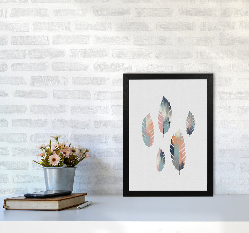 Pastel Leaves Print By Orara Studio, Framed Botanical & Nature Art Print A3 White Frame