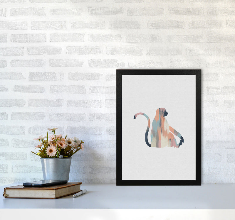 Pastel Monkey Print By Orara Studio Animal Art Print A3 White Frame