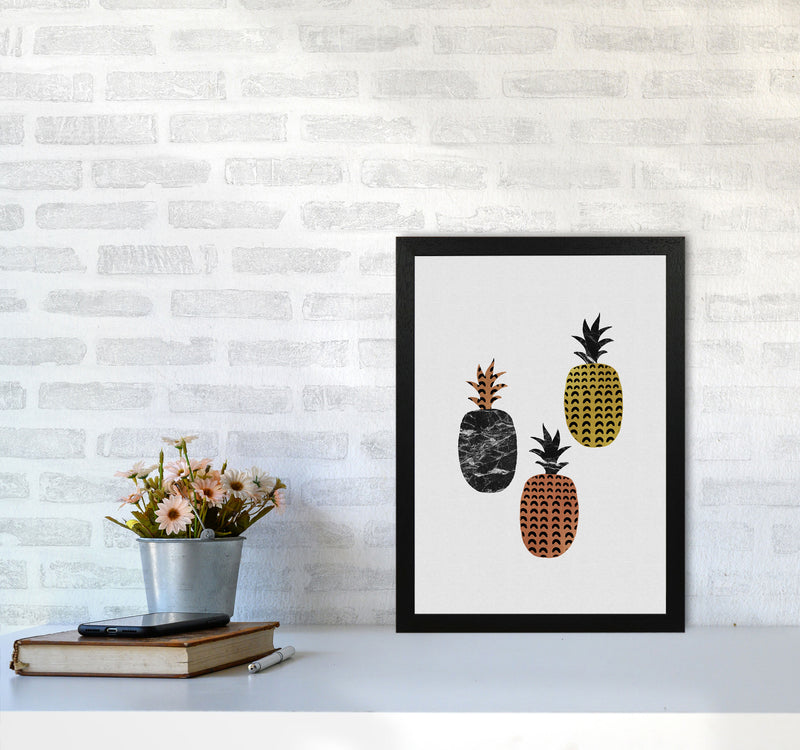 Pineapples Print By Orara Studio, Framed Kitchen Wall Art A3 White Frame
