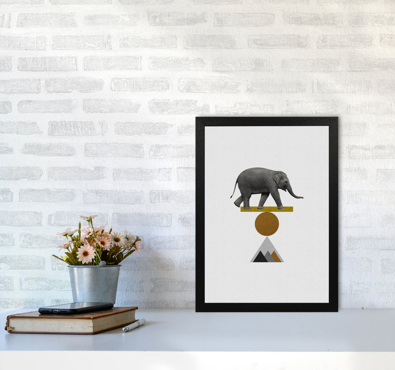 Tribal Elephant Print By Orara Studio Animal Art Print A3 White Frame