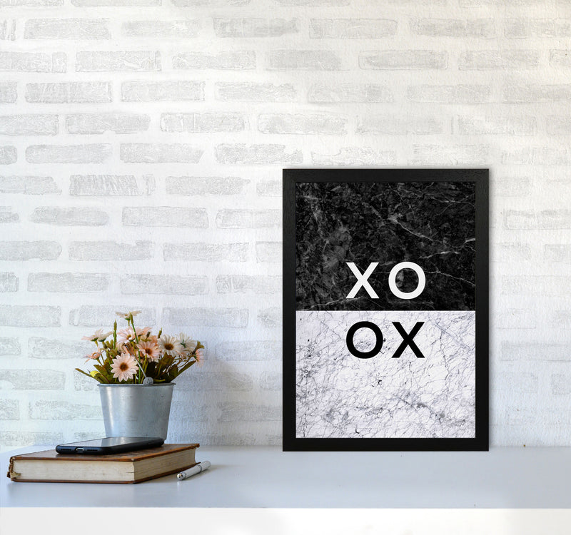 XO Hugs & Kisses Quote Print By Orara Studio A3 White Frame