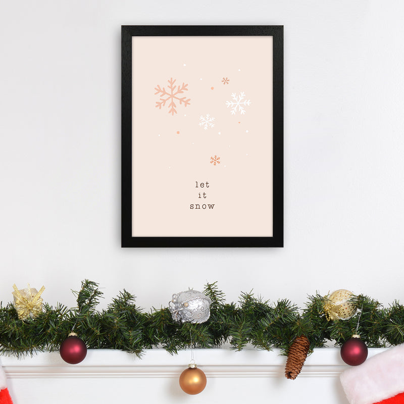 Let It Snow Christmas Art Print by Orara Studio A3 White Frame