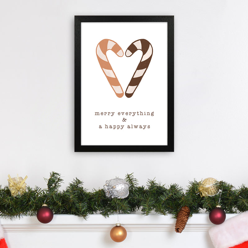 Merry Everything & A Happy Always Christmas Art Print by Orara Studio A3 White Frame