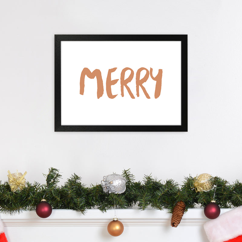 Merry Christmas Art Print by Orara Studio A3 White Frame