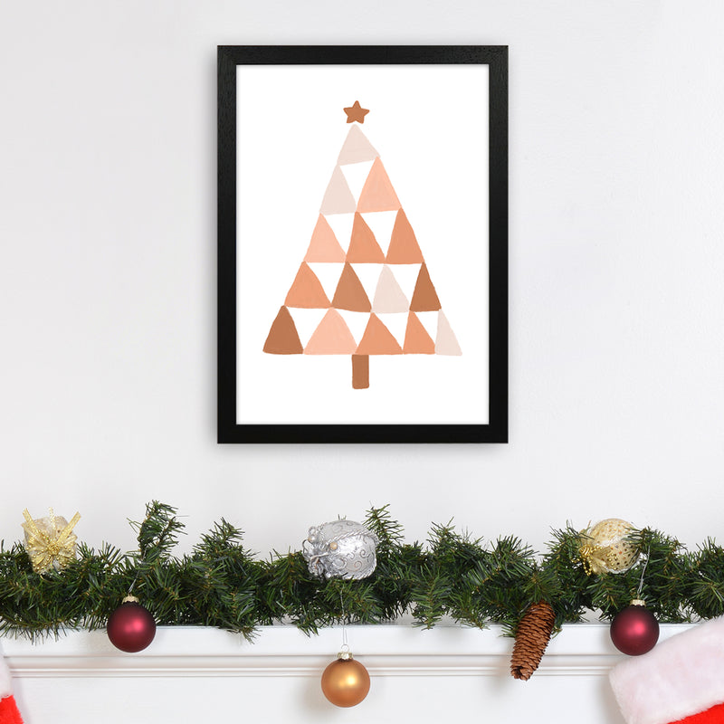 Pastel Christmas Tree Christmas Art Print by Orara Studio A3 White Frame