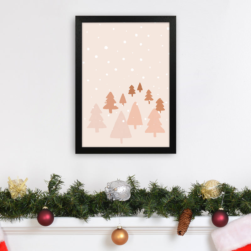 Winter Forest Christmas Art Print by Orara Studio A3 White Frame