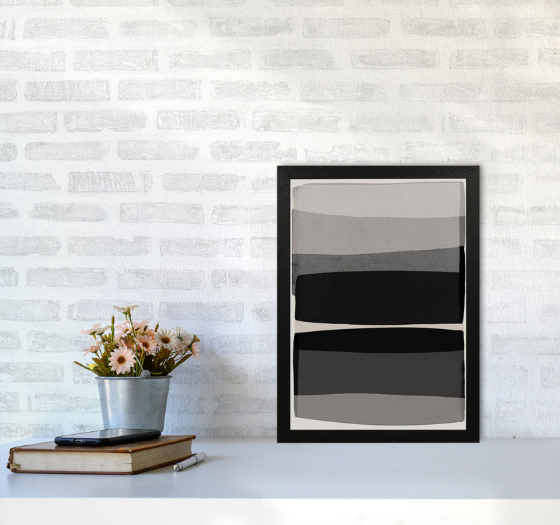 Modern Black and White Abstract Art Print by Orara Studio A3 White Frame