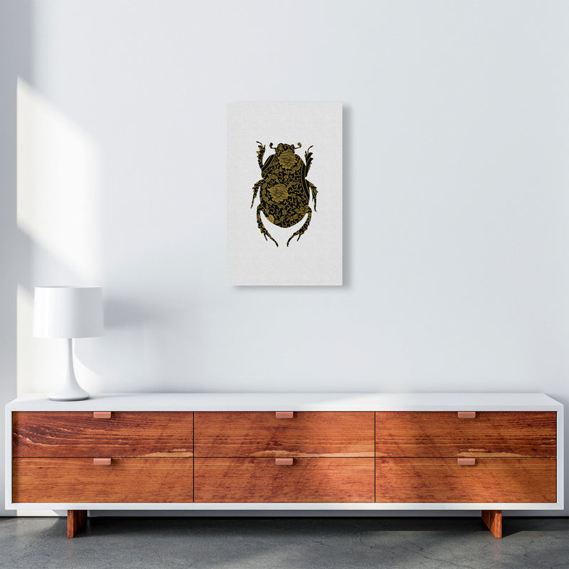Black And Gold Beetle I Print By Orara Studio Animal Art Print A3 Canvas