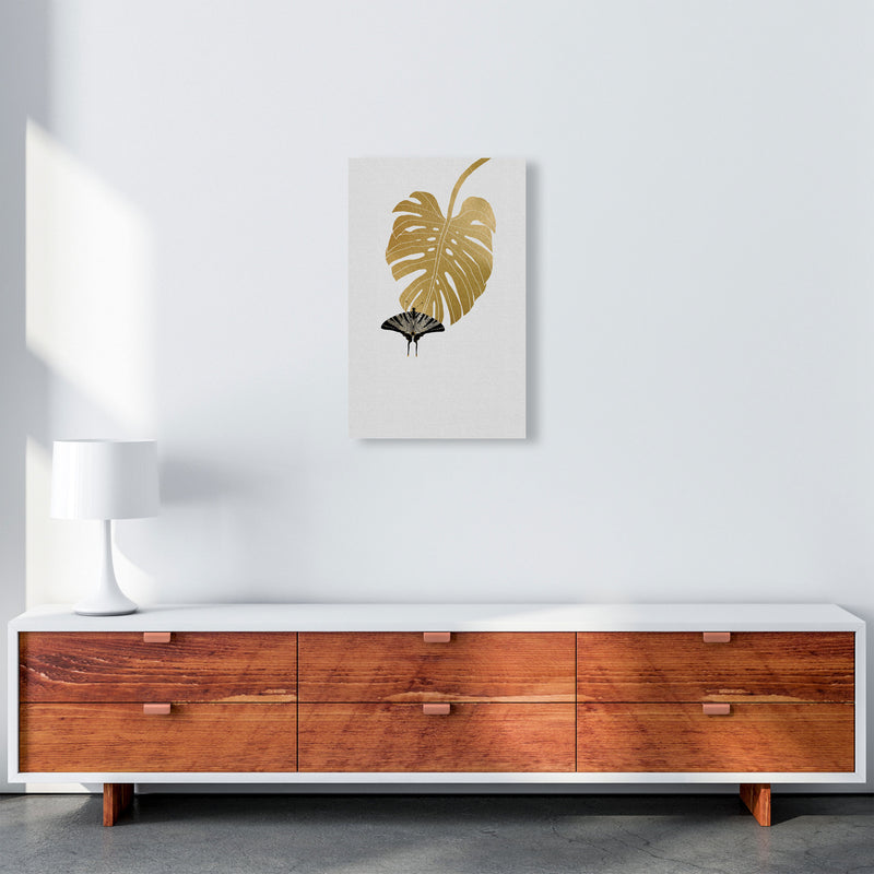 Butterfly & Monstera Leaf Print By Orara Studio A3 Canvas