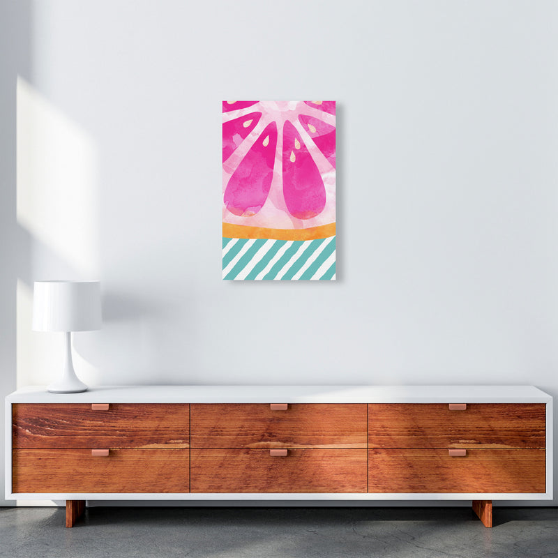 Pink Grapefruit Abstract Print By Orara Studio, Framed Kitchen Wall Art A3 Canvas