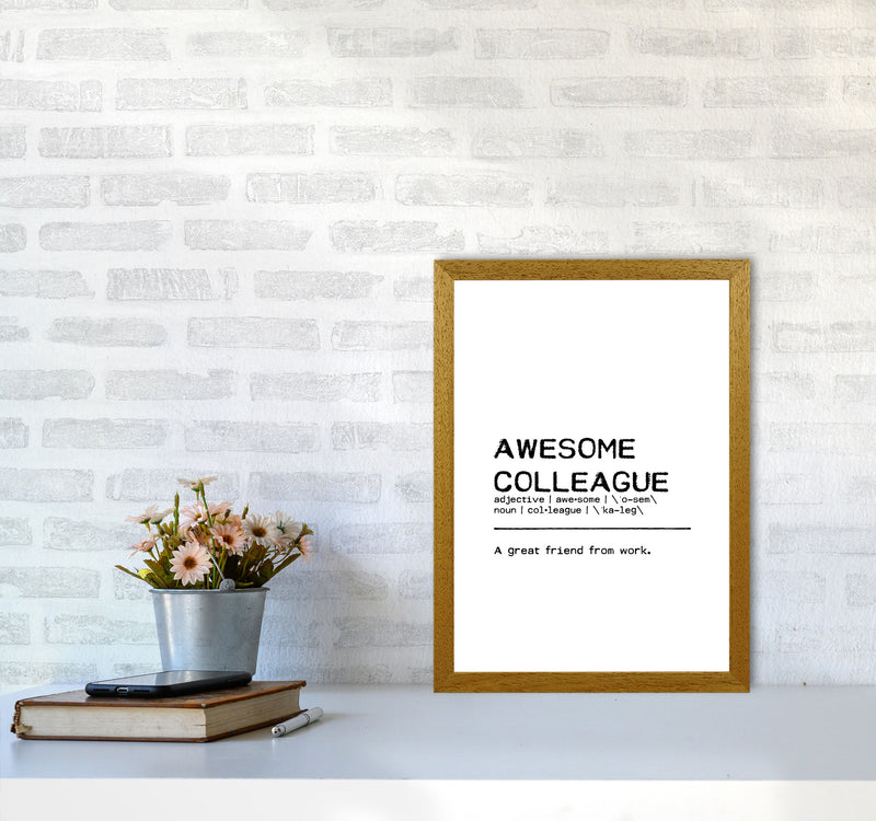 Awesome Colleague Friend Definition Quote Print By Orara Studio A3 Print Only
