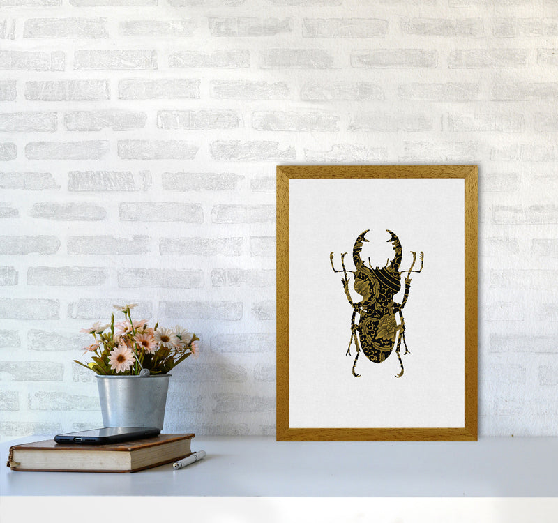 Black And Gold Beetle II Print By Orara Studio Animal Art Print A3 Print Only