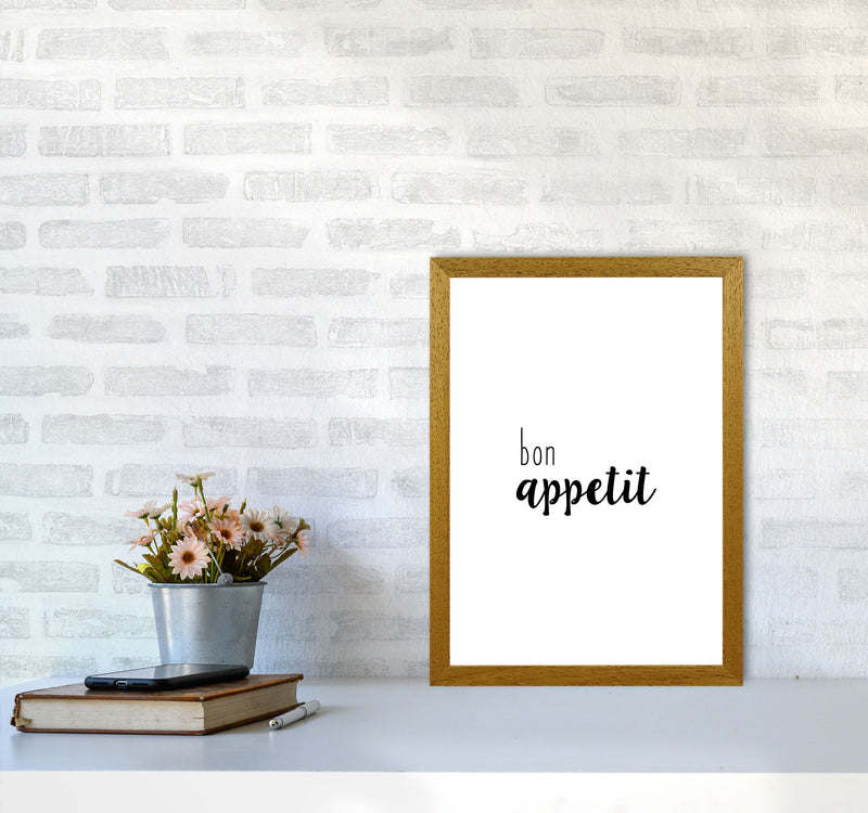 Bon Appetit Food Quote Print By Orara Studio, Framed Kitchen Wall Art A3 Print Only