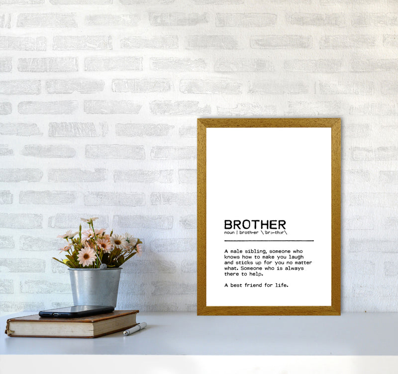 Brother Best Friend Definition Quote Print By Orara Studio A3 Print Only