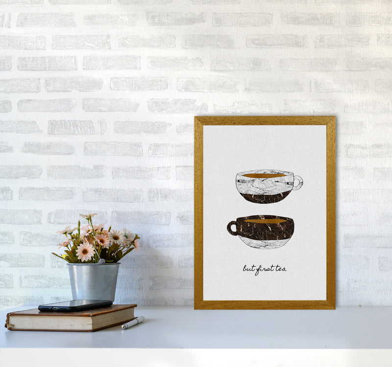 But First Tea Print By Orara Studio, Framed Kitchen Wall Art A3 Print Only