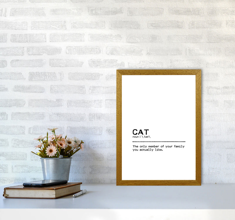 Cat Family Definition Quote Print By Orara Studio A3 Print Only