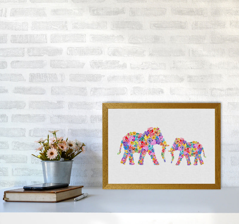 Floral Elephants Print By Orara Studio Animal Art Print A3 Print Only