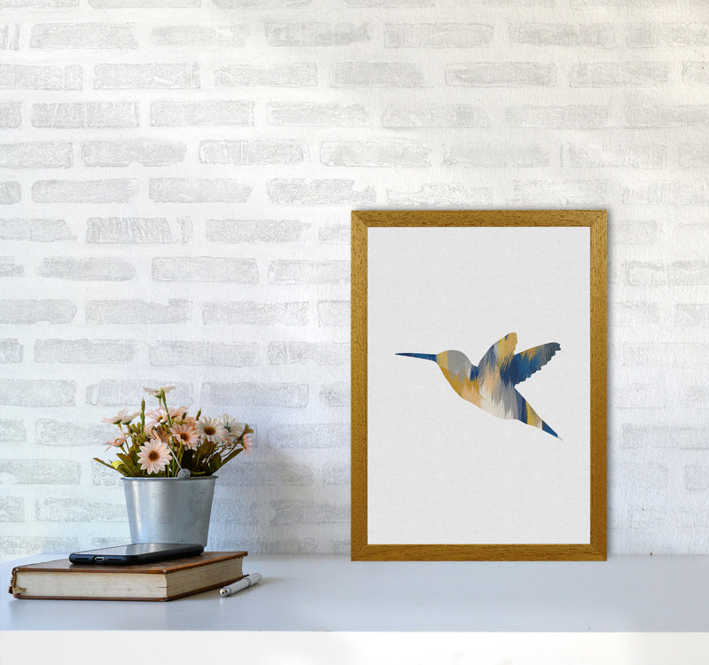Hummingbird Blue & Yellow I Print By Orara Studio Animal Art Print A3 Print Only