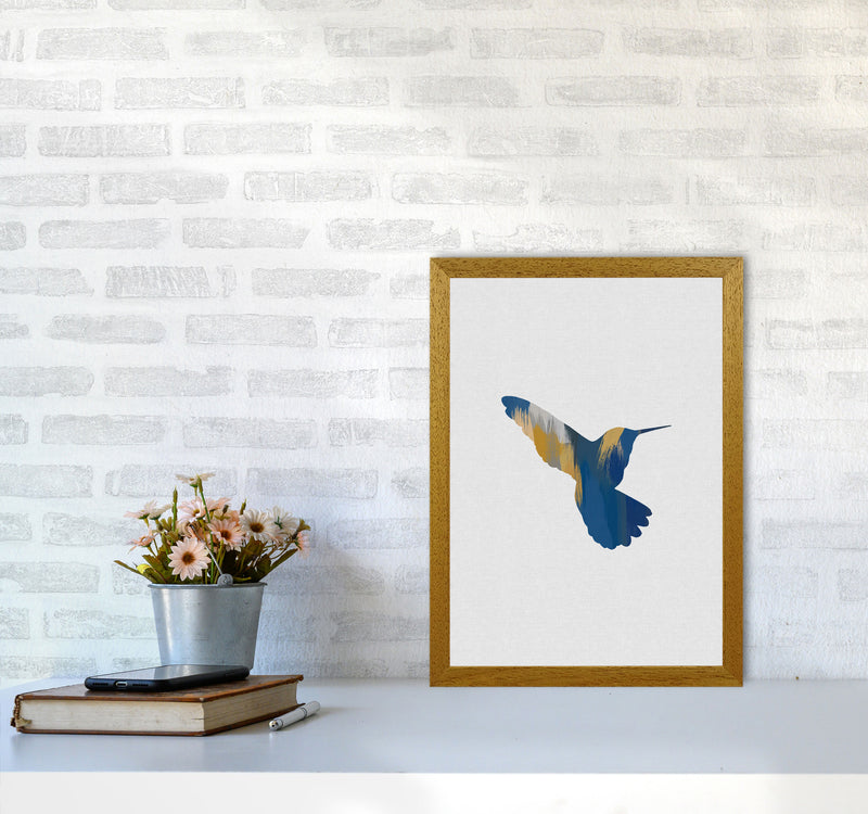 Hummingbird Blue & Yellow II Print By Orara Studio Animal Art Print A3 Print Only
