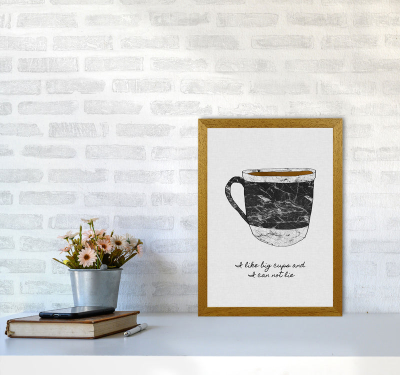 I Like Big Cups Print By Orara Studio, Framed Kitchen Wall Art A3 Print Only