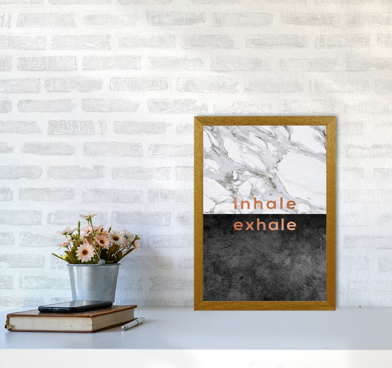 Inhale Exhale Copper Quote Print By Orara Studio A3 Print Only