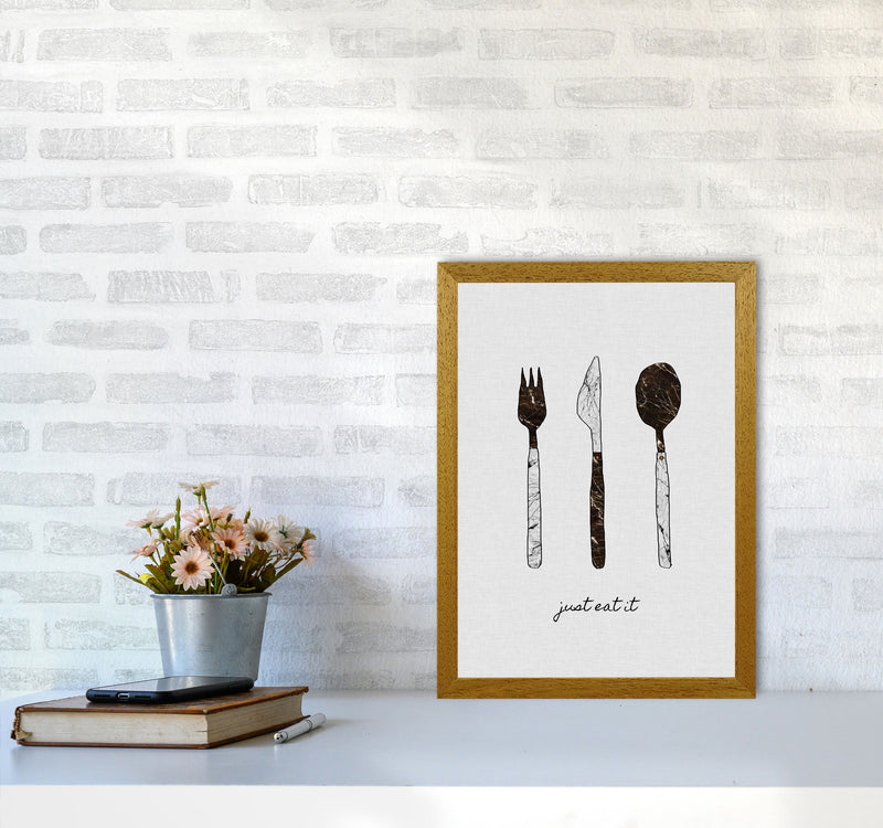 Just Eat It Print By Orara Studio, Framed Kitchen Wall Art A3 Print Only