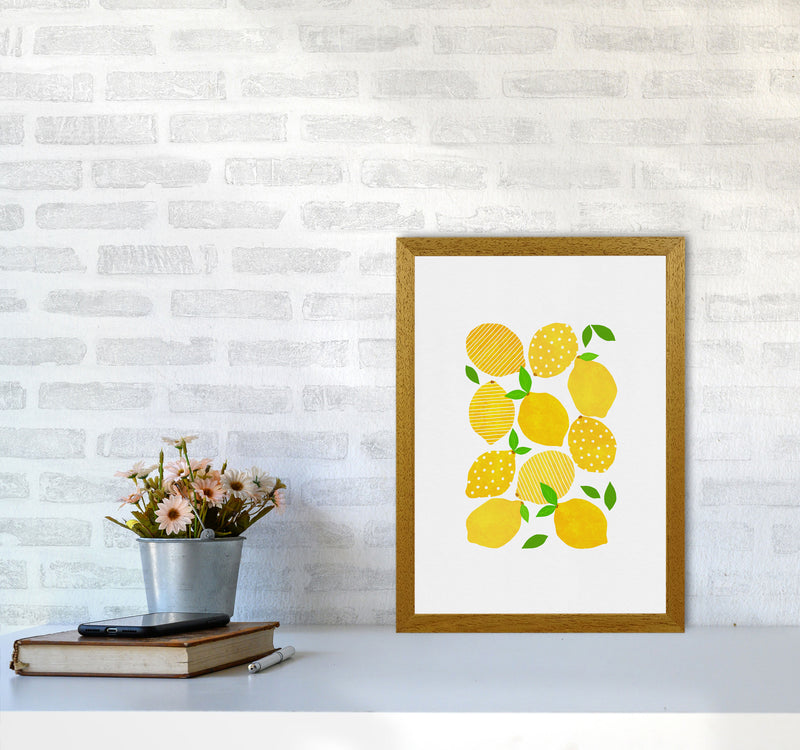 Lemon Crowd Print By Orara Studio, Framed Kitchen Wall Art A3 Print Only