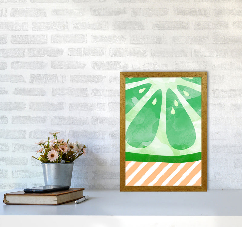 Lime Abstract Print By Orara Studio, Framed Kitchen Wall Art A3 Print Only