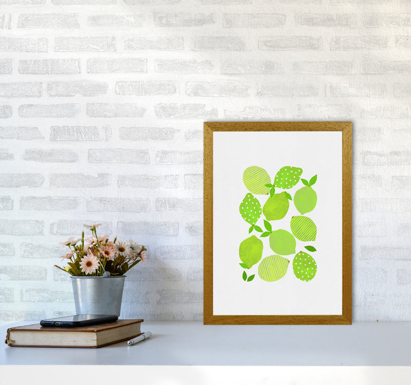 Lime Crowd Print By Orara Studio, Framed Kitchen Wall Art A3 Print Only
