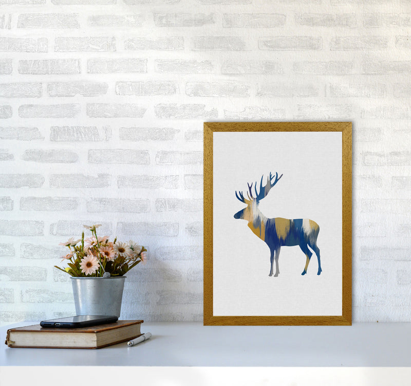 Moose Blue & Yellow Print By Orara Studio Animal Art Print A3 Print Only