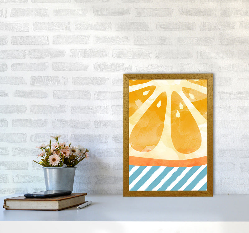 Orange Abstract Print By Orara Studio, Framed Kitchen Wall Art A3 Print Only