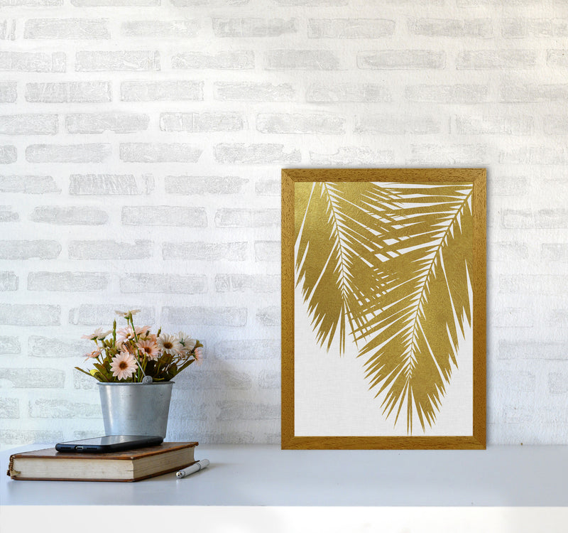 Palm Leaf Gold II Print By Orara Studio, Framed Botanical & Nature Art Print A3 Print Only