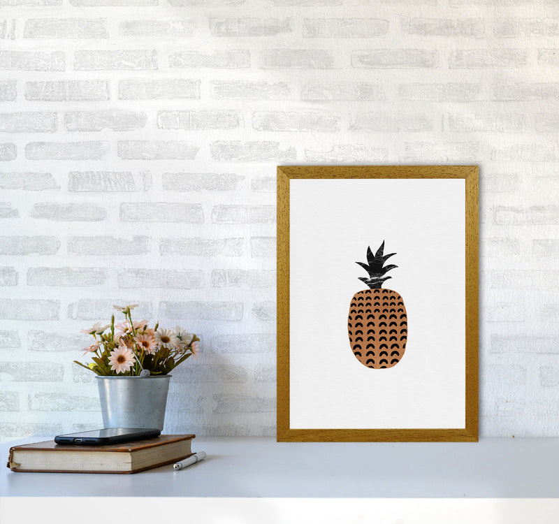 Pineapple Fruit Illustration Print By Orara Studio, Framed Kitchen Wall Art A3 Print Only