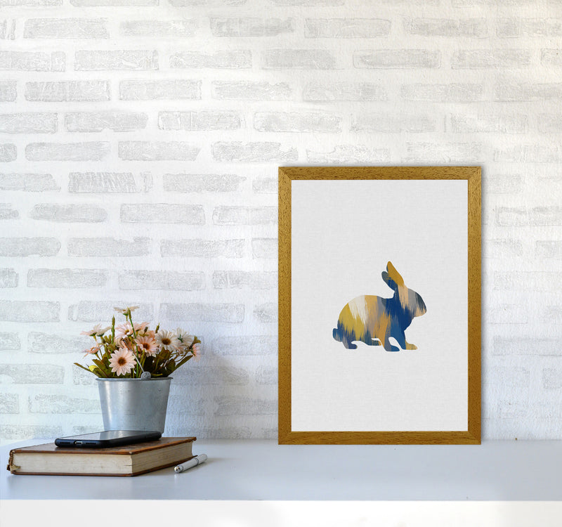 Rabbit Blue & Yellow Print By Orara Studio Animal Art Print A3 Print Only